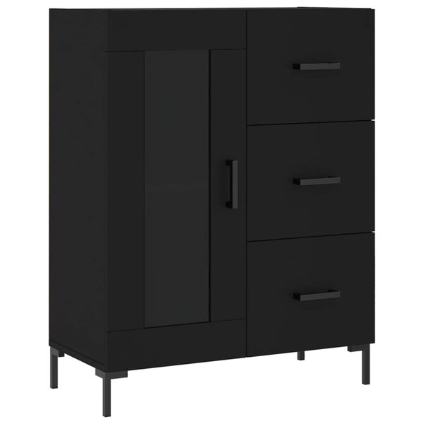 vidaXL Buffet noir 69 5x34x90 cm bois d'ingénierie