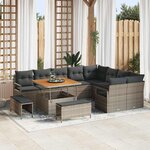 vidaXL Ensemble de canapé de jardin 12 Pièces Gris 100 x 100 x 71 cm