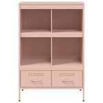 vidaXL Buffet haut rose 68x39x101 5 cm acier