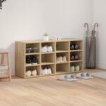 vidaXL Cabinet à chaussures avec étagère avec stockage Chêne sonoma 103x30x51 cm