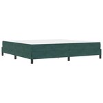 vidaXL Lit à ressorts avec matelas Vert foncé 200 x 200 cm tissu