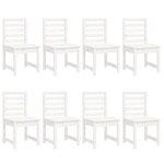 vidaXL Ensemble à dîner de jardin 11 Pièces blanc bois massif de pin