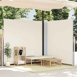 vidaXL Auvent latéral rétractable Crème 200x600 cm