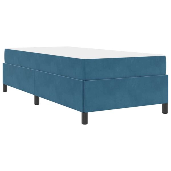 vidaXL Cadre de lit Bleu foncé et blanc 80 x 200 cm Velours