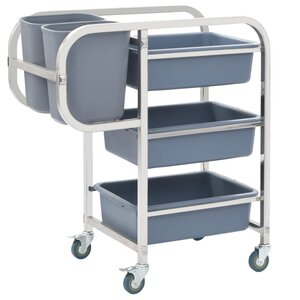 vidaXL Chariot de cuisine avec récipients en plastique 82x43 5x93 cm