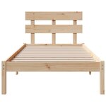 vidaXL Cadre de lit Marron 90 x 190 cm Bois de pin massif