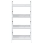 vidaXL Bibliothèque à 4 niveaux blanc 60x27 6x124 5 cm bois ingénierie