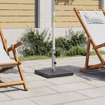 vidaXL Socle de parasol Granite 20 kg Carré Noir