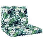 vidaXL Chaises de jardin 2 Pièces et coussins motif feuilles Pin imprégné