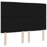 vidaXL Tête de lit Design Lines Noir 140 cm Tissu