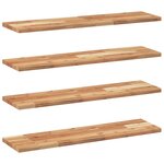 vidaXL Étagères flottantes 4 Pièces 100x20x2 cm acacia massif à l'huile