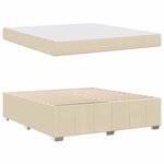 vidaXL Cadre de lit avec matelas Crème 180 x 200 cm tissu