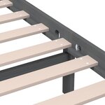 vidaXL Cadre de lit sans matelas gris bois massif