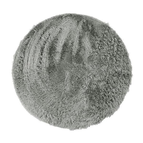 NEO YOGA Tapis de salon ou chambre - Microfibre extra doux - Ø 120 cm - Gris clair