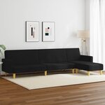 vidaXL Ensemble de canapés 2 Pièces noir tissu