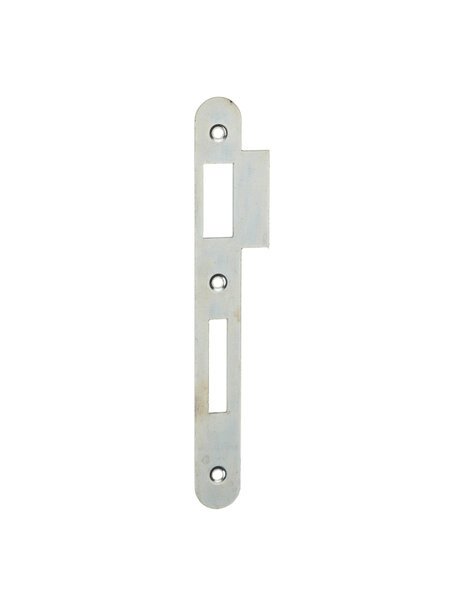 THIRARD - Gâche pour serrure à encastrée zinguée à bouts ronds  avec traine 12mm  hauteur 170mm -  THIRARD
