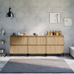 vidaXL Buffets 3 Pièces chêne sonoma 60x35x70 cm bois d'ingénierie