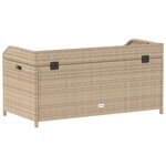vidaXL Banc de rangement mélange beige résine tressée et bois d'acacia