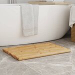 vidaXL Tapis de bain 2 Pièces 70x50 cm bambou
