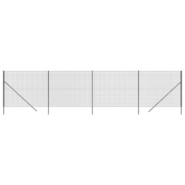 vidaXL Clôture en treillis métallique anthracite 1 8x10 m