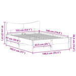 vidaXL Cadre de lit sans matelas cire marron 135x190cm bois pin massif