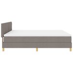 vidaXL Lit à ressorts avec matelas & LED Taupe 180x200 cm Tissu