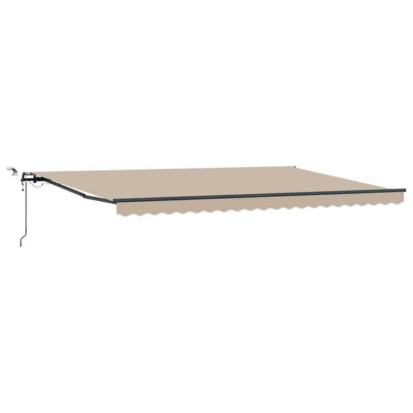 vidaXL Auvent Rétractable avec Beige 500 × 300 cm tissu
