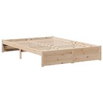 vidaXL Lit bibliothèque sans matelas 140x190 cm bois de pin massif
