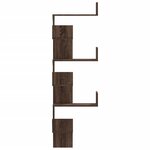 vidaXL Étagère d'angle murale chêne marron 45x45x147cm bois ingénierie