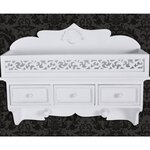 vidaXL Étagère murale avec 3 tiroirs 2 crochets