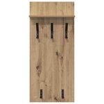 vidaXL Porte-manteau mural chêne artisanal 90 x 40 x 10 cm