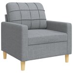 vidaXL Ensemble de canapés 3 Pièces gris clair tissu