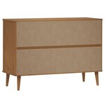 vidaXL Commode MOLDE Marron 113x40x80 cm Bois de pin massif