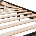 vidaXL Cadre de lit chêne marron 100x200 cm bois d'ingénierie et métal
