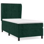 vidaXL Sommier à lattes de lit avec matelas Vert foncé 100x200 cm