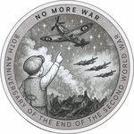 Pièce de monnaie en Argent 1 Dollar g 31.1 (1 oz) Millésime 2025 END OF WORLD WAR II