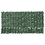 vidaXL Écran de balcon avec feuilles vert foncé 200x100 cm