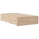 vidaXL Lit bibliothèque sans matelas 135x190 cm bois de pin massif