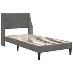 vidaXL Cadre de lit avec matelas Gris foncé 90 x 200 cm Velours