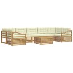 vidaXL Ensemble de canapés d'extérieur 8 pc Blanc et crème