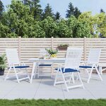 vidaXL Coussins de chaise de jardin lot de 4 bleu royal 40x40x4 cm