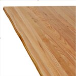 vidaXL Table à manger avec bord vivant 220x80x74 cm bois massif chêne