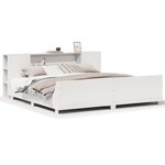 vidaXL Cadre de lit sans matelas blanc 180x200 cm bois massif de pin