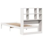 vidaXL Lit bibliothèque sans matelas blanc 90x200cm bois de pin massif