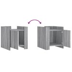 vidaXL Table de chevet sonoma gris 45x50x50 cm bois d'ingénierie