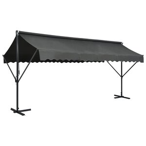 vidaXL Auvent sur pied 500 x 300 cm Anthracite