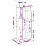 vidaXL Bibliothèque vieux bois 48x25 5x140 cm bois d'ingénierie