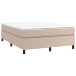 vidaXL Sommier à lattes de lit avec matelas Cappuccino 160x200 cm