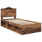 vidaXL Cadre de lit Bois ancien 90 x 200 cm Pin massif