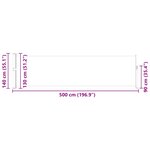 vidaXL Auvent latéral rétractable de patio 140x500 cm Rouge